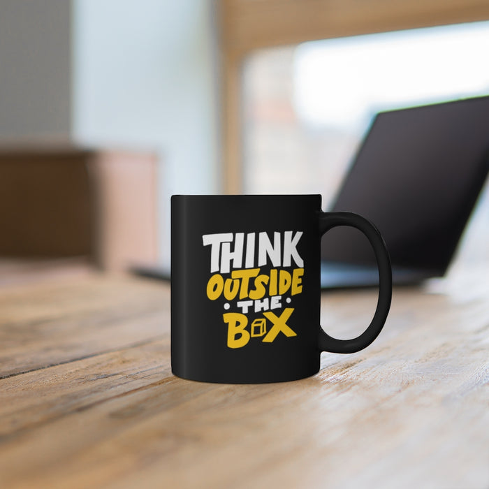Think Outside The Box 11oz Black Mug
