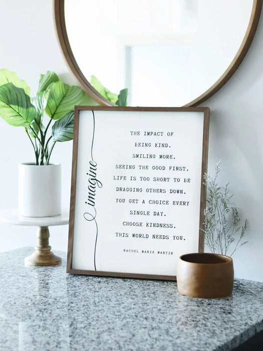(Limited Edition) Imagine Quote Wall Decor