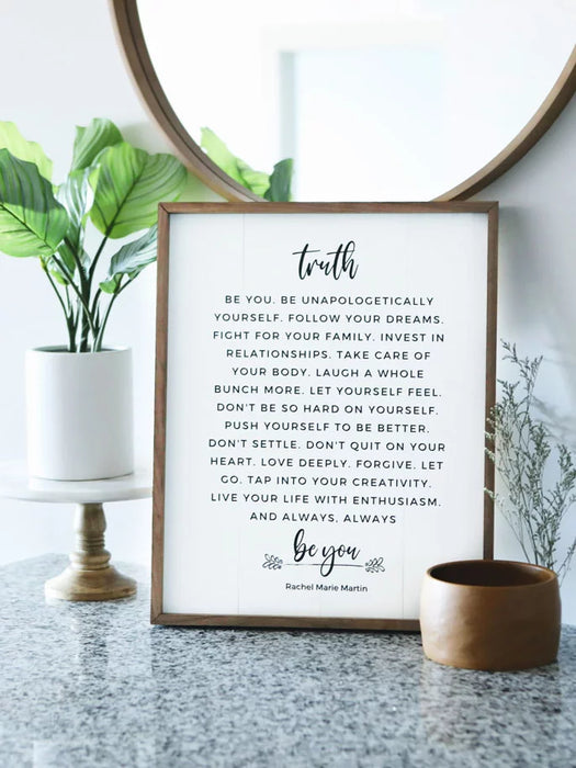 (Limited Edition) Truth Quote Wall Decor