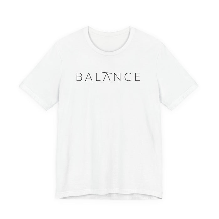 Balance Minimalist Tee — 'BALΛNCE' Graphic Shirt for Yoga, Wellness & Everyday Wear