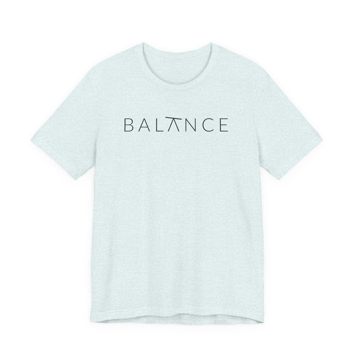 Balance Minimalist Tee — 'BALΛNCE' Graphic Shirt for Yoga, Wellness & Everyday Wear
