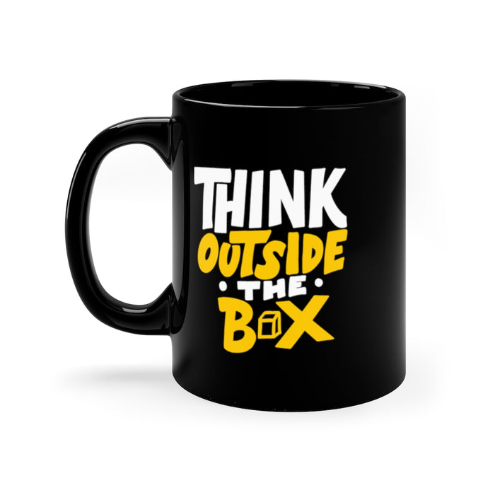 Think Outside The Box 11oz Black Mug
