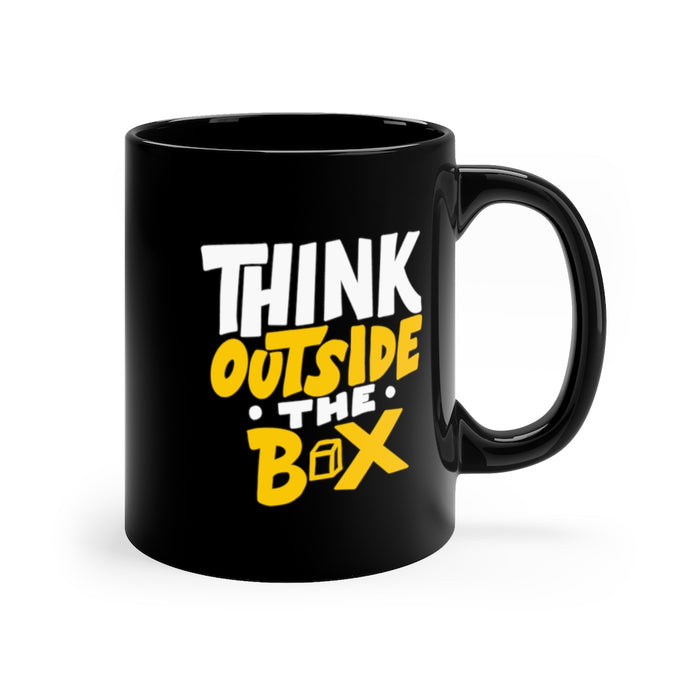 Think Outside The Box 11oz Black Mug